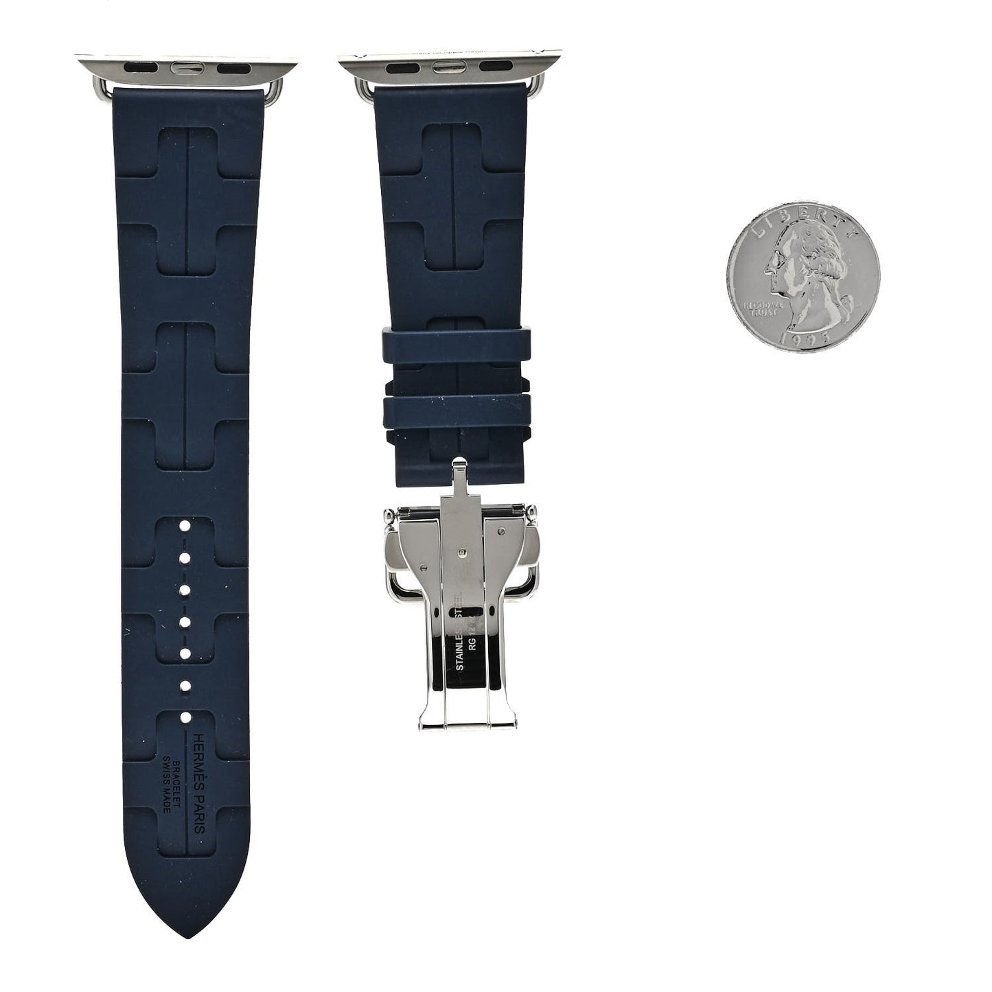 Rubber 42mm Deployment Buckle Kilim Apple Watch Single Tour Band Blue