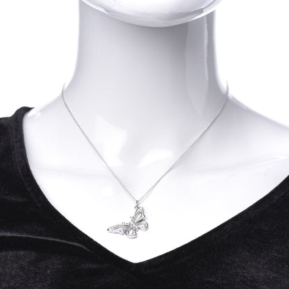 Tiffany Platinum Diamond Enchant Butterfly Necklace 2 of 6