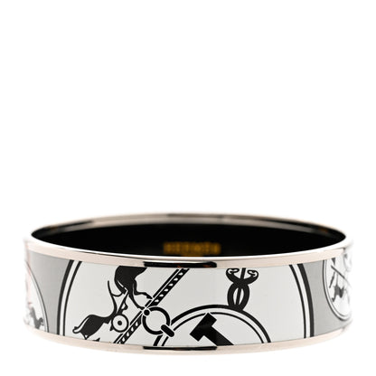 Hermes Enamel Printed Confettis D'Ex Libris Wide Bracelet 65 Multicolor 1 of 6