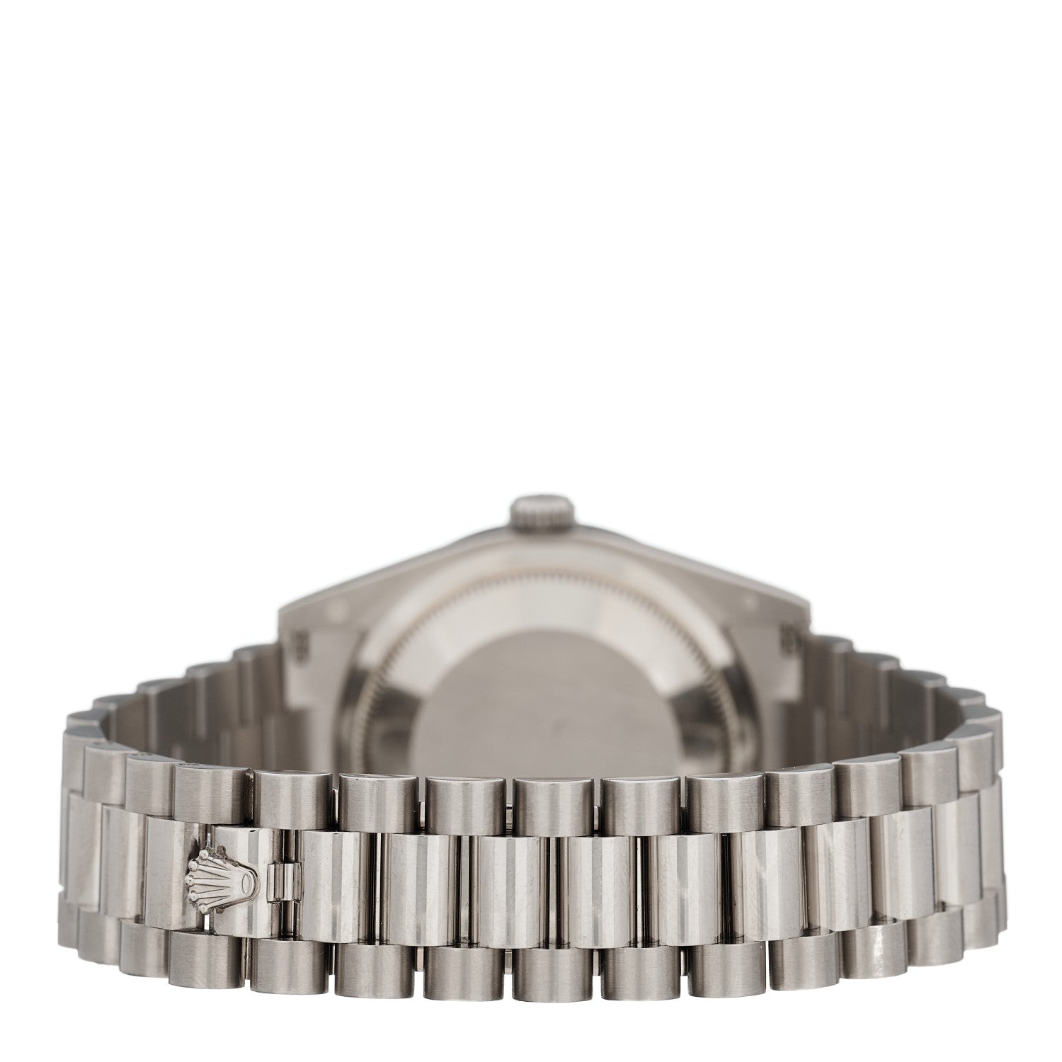 Rolex 18K White Gold Diamond Bezel 36mm Oyster Perpetual Day-Date President Watch Silver 118389 3 of 5