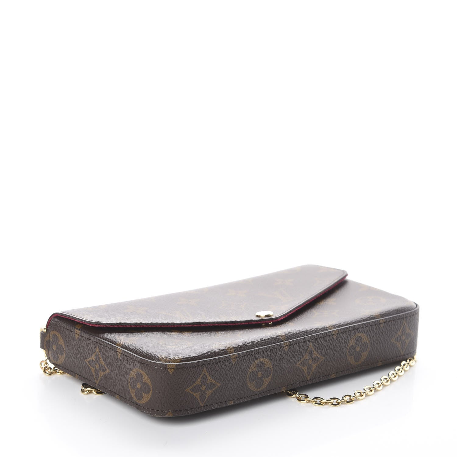 Louis Vuitton Monogram Pochette Felicie Chain Wallet Fuchsia 4 of 9
