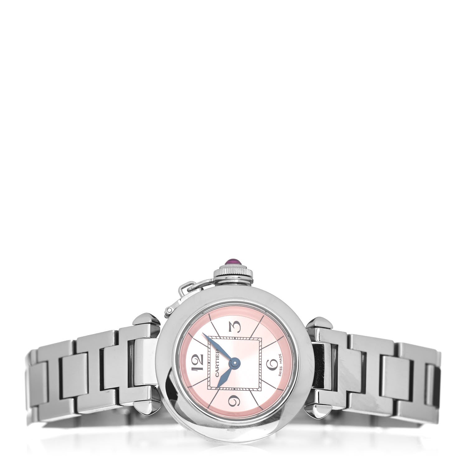 Cartier Stainless Steel 27mm Miss Pasha Quartz Watch Pink 2 of 4