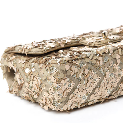 Chanel Sequins Chevron Medium Flap Gold 6 of 10