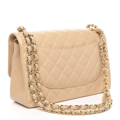 Chanel Caviar Quilted Jumbo Double Flap Beige Clair 3 of 12