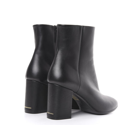 Balenciaga Shiny Sheepskin 20mm Oval Booties 38 Black 4 of 10
