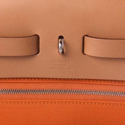 Hermes Vache Hunter Toile Herbag Zip 31 PM Orange 7 of 9