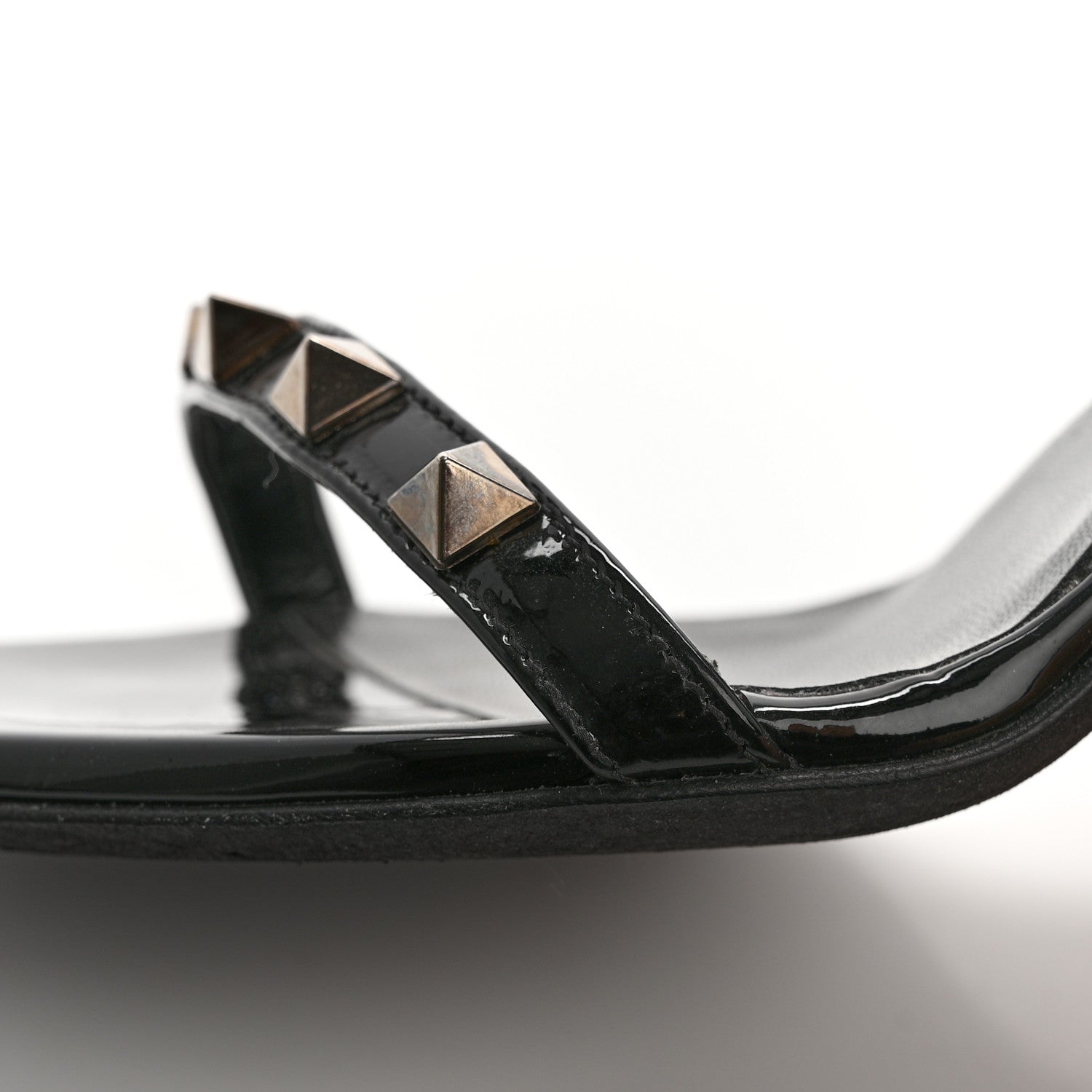 Valentino Garavani Nappa Rockstud Ankle Strap 100mm Sandals 37 Black 10 of 11