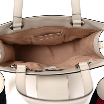 Gucci Calfskin Web Stripe Medium Dionysus Tote Bag White 4 of 17