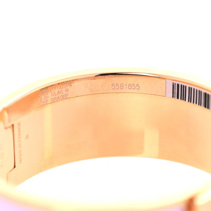 Hermes Enamel Wide Clic Clac H Bracelet PM Rose Dragee 6 of 6
