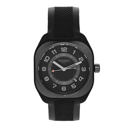 Hermes Graphene Nickel Rubber 39mm H08 Automatic Watch Noir 1 of 5