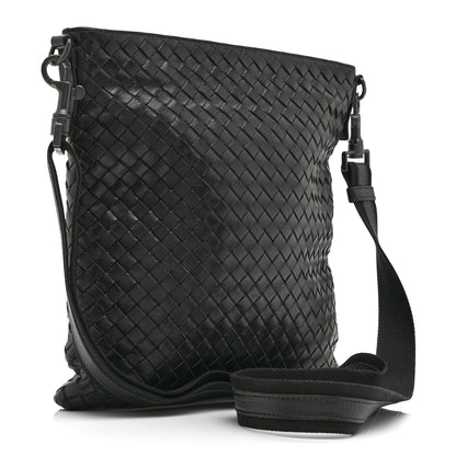 Bottega Veneta Nappa Intrecciato VN Crossbody Messenger Bag Black 3 of 12