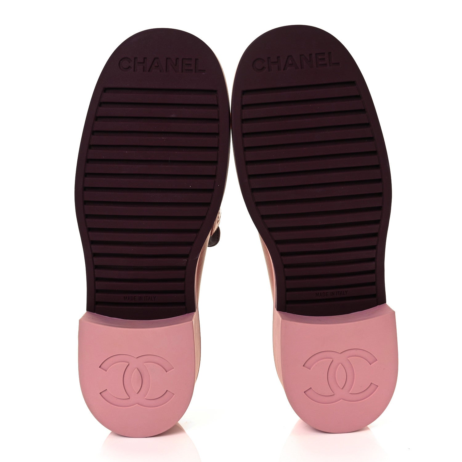 Chanel Lambskin Quilted CC Turnlock Loafers 38.5 Dark Pink 5 of 9