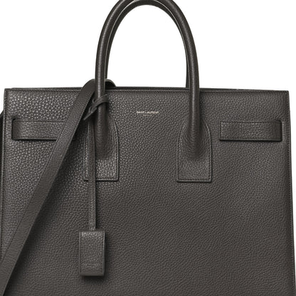 Saint Laurent Grained Calfskin Small Sac De Jour Charcoal 8 of 17