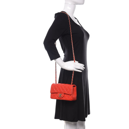 Chanel Lambskin Quilted Mini Rectangular Flap Red 2 of 10