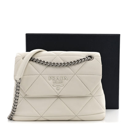 Prada Nappa Triangle Stitched Small Spectrum Bag White 15 of 15