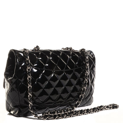 Chanel Patent Quilted Jumbo Single Flap Black 3 of 8