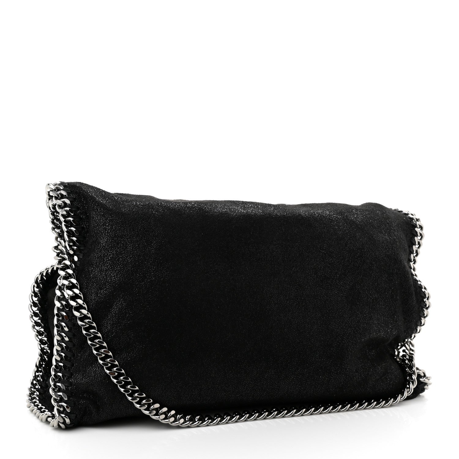 Stella McCartney Shaggy Deer Small Falabella Fold Over Tote Black 3 of 9