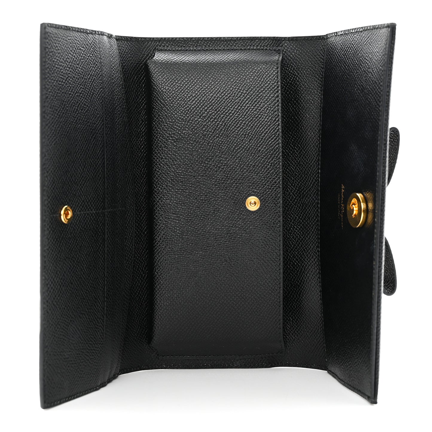 Hammered Calfskin Mini Vera Bow Handle Bag Black