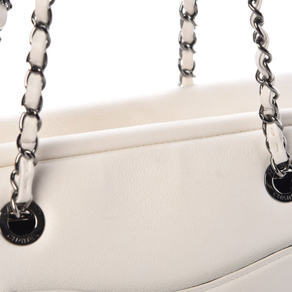Chanel Calfskin Timeless Duo Bowling Bag White Black 9 of 9