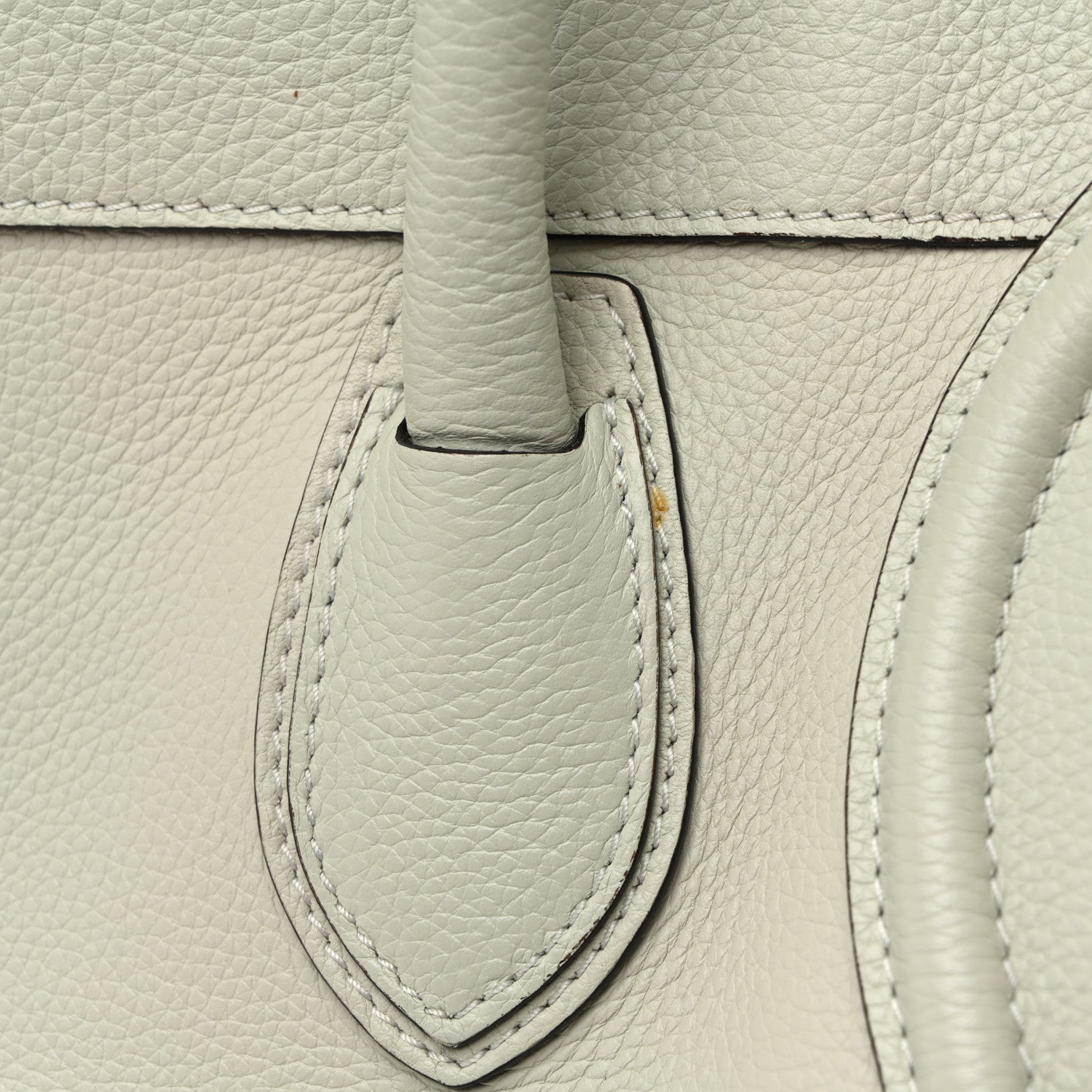 Celine Drummed Calfskin Mini Luggage Pebble Grey 10 of 12