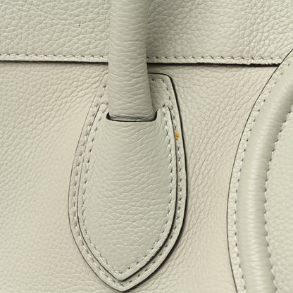 Celine Drummed Calfskin Mini Luggage Pebble Grey 10 of 12