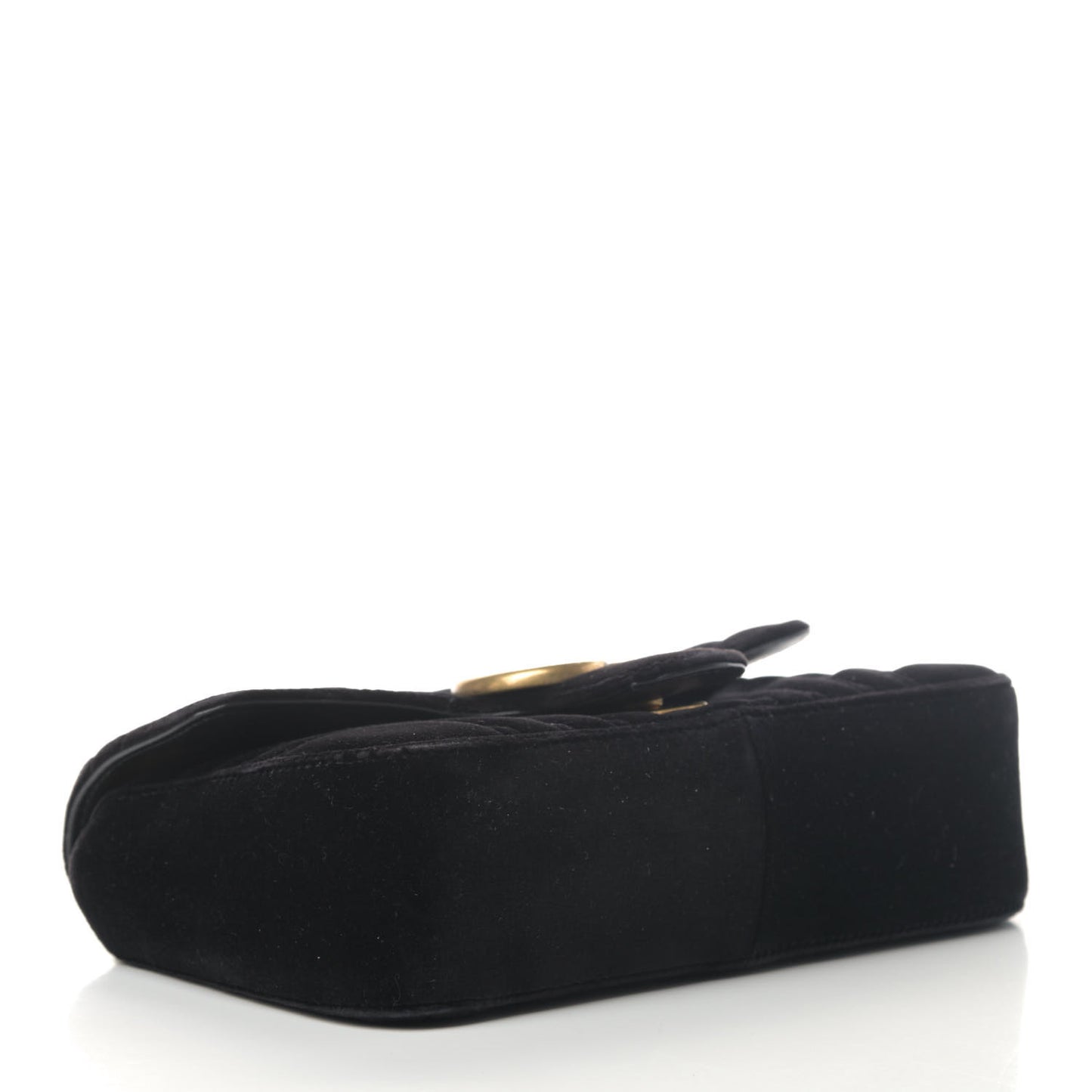 Velvet Matelasse Mini GG Marmont Shoulder Bag Black