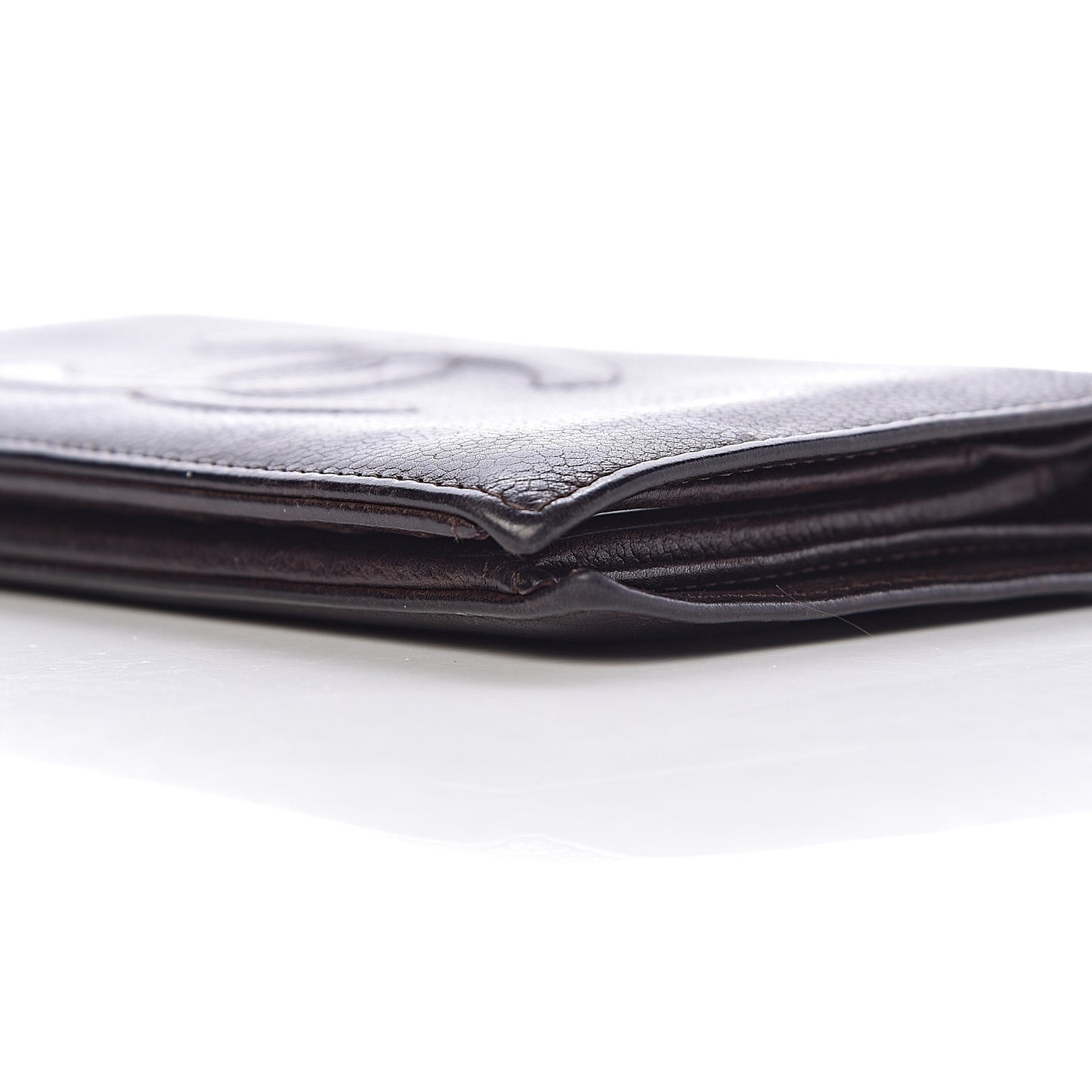 Caviar Timeless CC Yen Wallet Dark Brown