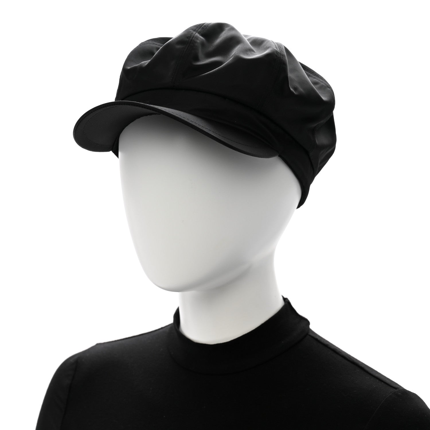 Prada Re-Nylon Newsboy Hat M Black 2 of 8