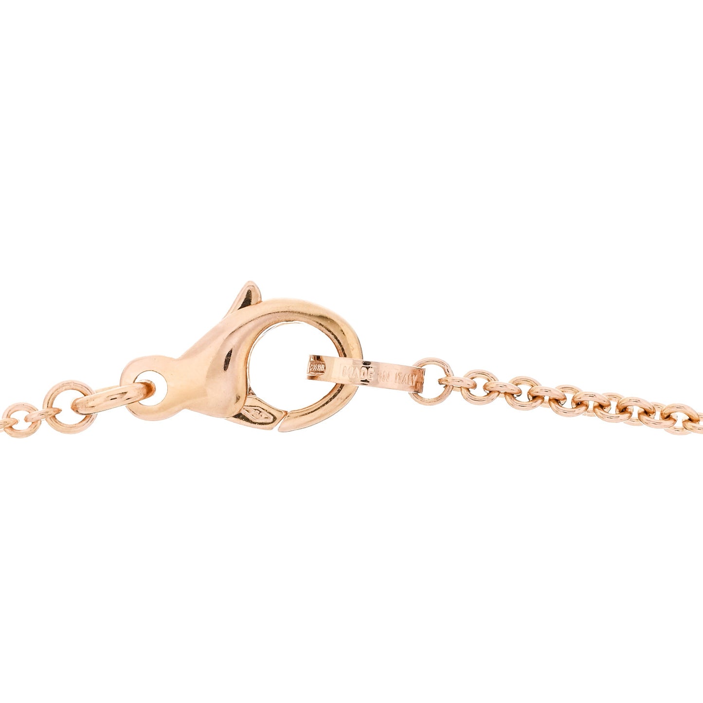 18K Rose Gold White Ceramic B.Zero1 Pendant Necklace