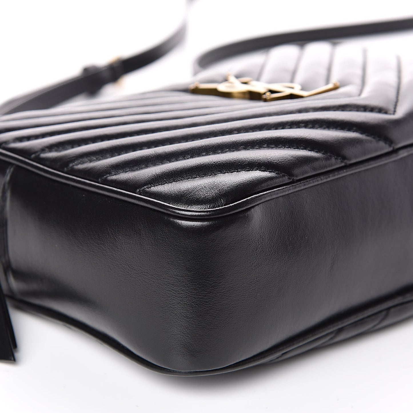 Calfskin Matelasse Monogram Lou Camera Bag Black