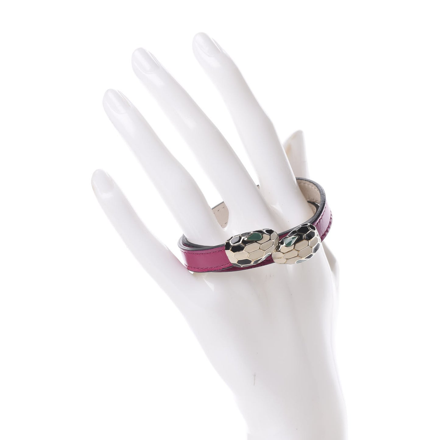 Calfskin Serpenti Forever Double Coil Bracelet S Pink