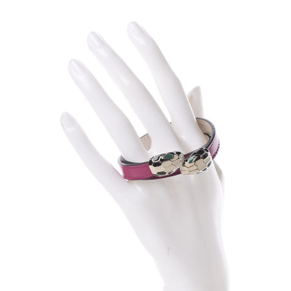 Bulgari Calfskin Serpenti Forever Double Coil Bracelet S Pink 2 of 7