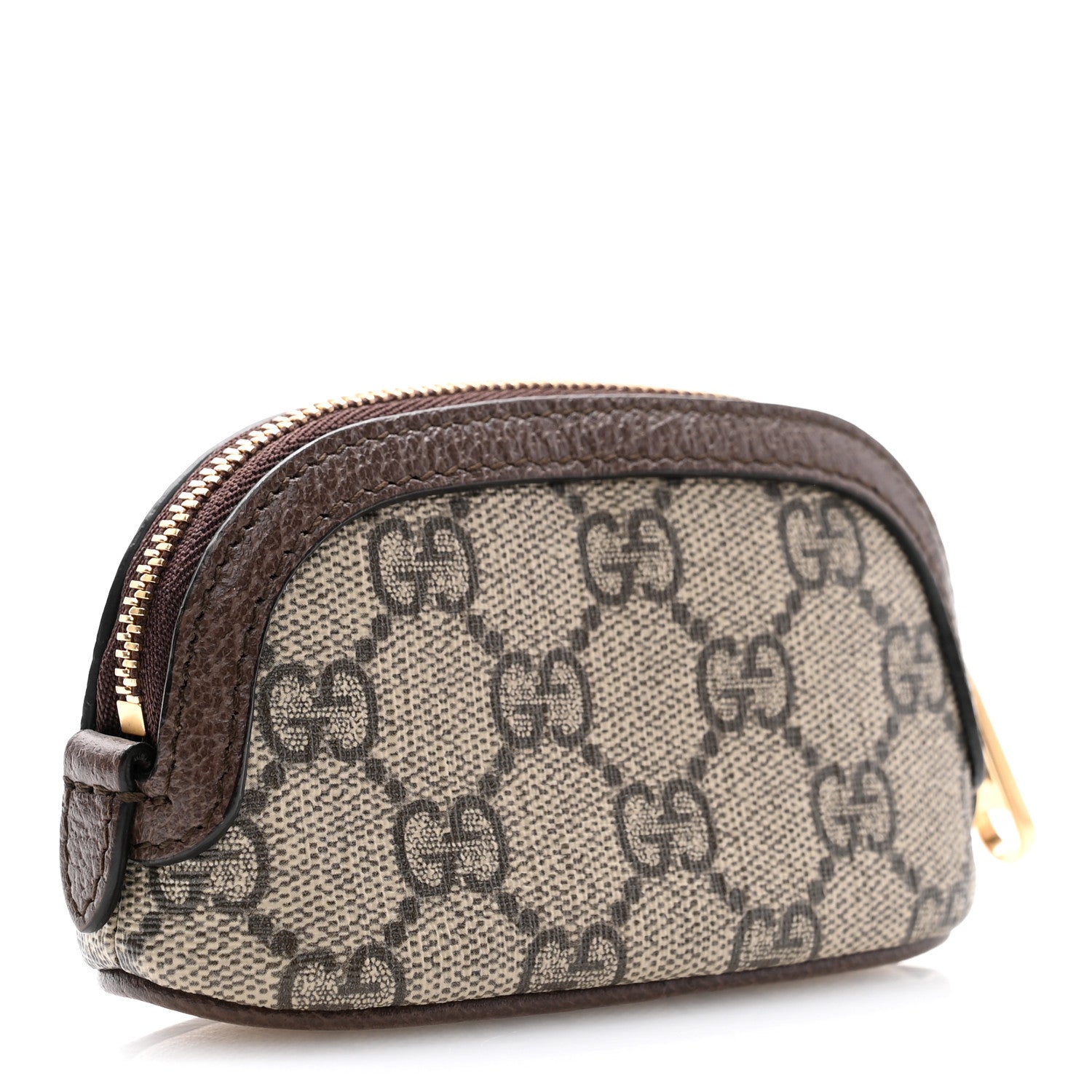 Gucci GG Supreme Monogram Web Ophidia Dome Key Pouch Beige New Acero 3 of 9