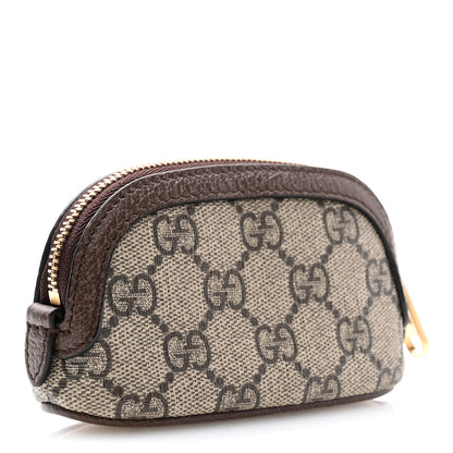 Gucci GG Supreme Monogram Web Ophidia Dome Key Pouch Beige New Acero 3 of 9