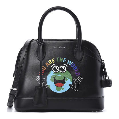Balenciaga Calfskin You Are The World S Ville Top Handle Bag Black Multicolor 1 of 11
