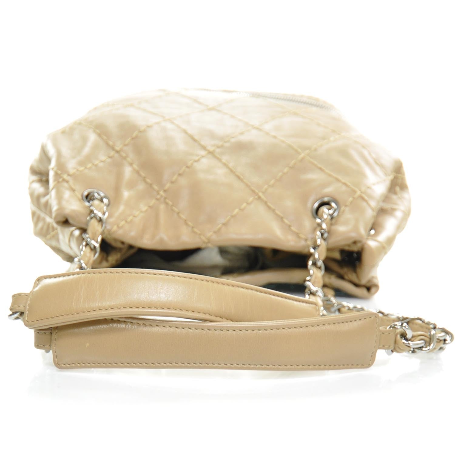 Chanel Lambskin Expandable Tote Beige 6 of 12