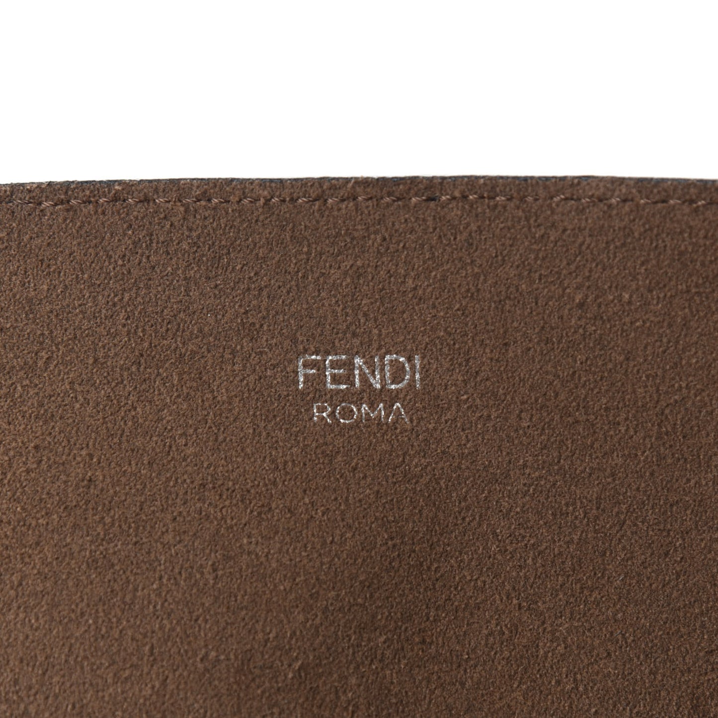 Vitello Vienna Enamel F is Fendi Shopping Tote Black Taupe