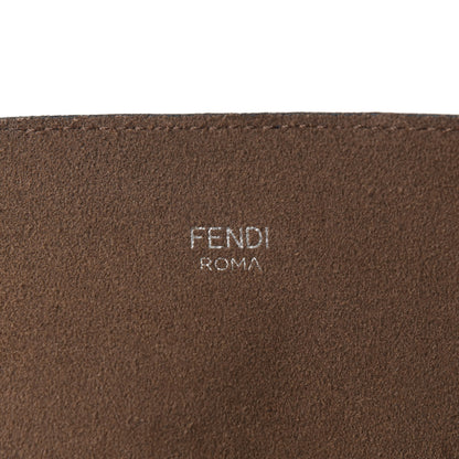Fendi Vitello Vienna Enamel F is Fendi Shopping Tote Black Taupe 6 of 12