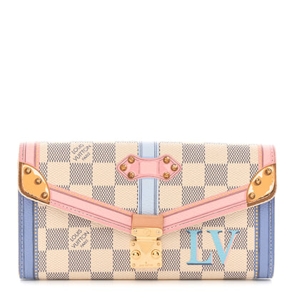 Louis Vuitton Damier Azur Summer Trunks Sarah Wallet NM 1 of 7