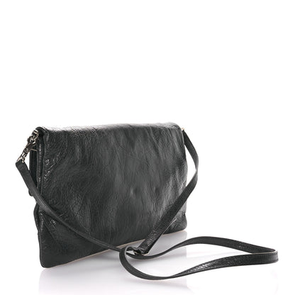 Balenciaga Agneau Giant 12 Silver Hardware Envelope Strap Clutch  Gris Fossile 4 of 11