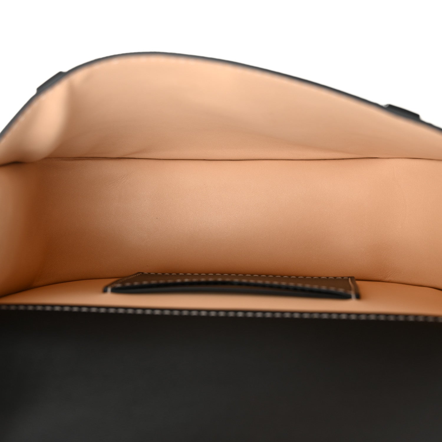Moynat Grained Calfskin Canvas M Besace Bag Black White 5 of 11