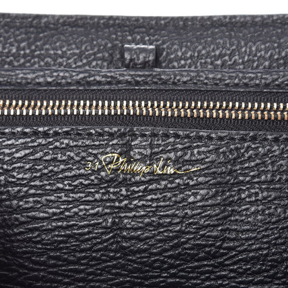 3.1 Phillip Lim 3.1 Textured Calfskin Medium Pashli Satchel Black 6 of 7