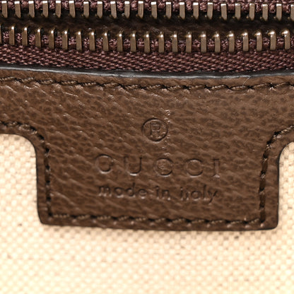 Gucci GG Supreme Monogram Textured Dollar Calfskin Web Ophidia Wristlet Shoulder Bag Beige Ebony New Acero 6 of 13
