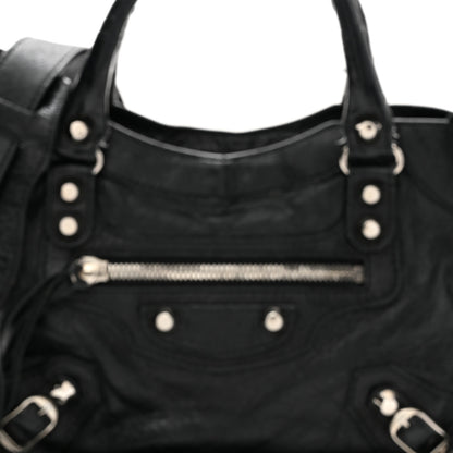 Balenciaga Agneau Classic Silver Hardware Mini City Black 9 of 12