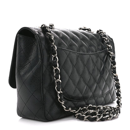 Chanel Caviar Quilted Jumbo Single Flap Black 3 of 12