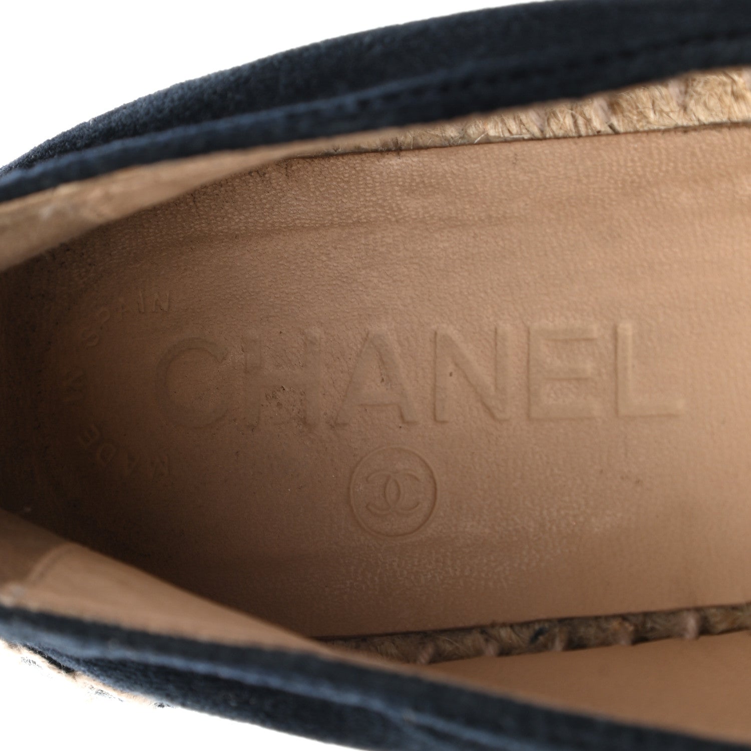 Chanel Velvet CC Espadrilles 37 Dark Navy Black 8 of 12