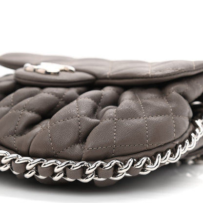 Chanel Washed Lambskin Quilted Mini Chain Around Flap Taupe 10 of 11