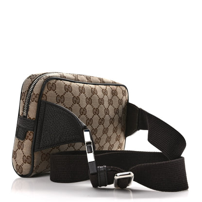 Gucci Monogram Dollar Calfskin Belt Bag Beige Ebony Testa di Moro Marrone Scuro 3 of 11