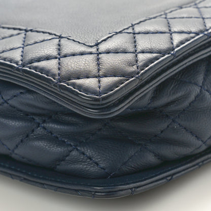 Chanel Calfskin New Medium Boy Reverso Flap Navy 10 of 10