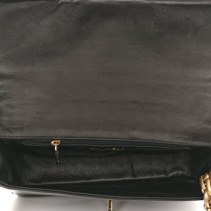 Chanel Patent Baguette Crystal CC Flap Bag Black 5 of 11